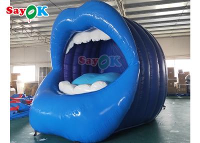 China Stage Background Props Custom Inflatable Products Opening Mouth For Single Party Decor for sale