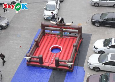 China Commercial Pattern Inflatable Arena Mechanical Bull Mattress Inflatable Game Rodeo Bull for sale