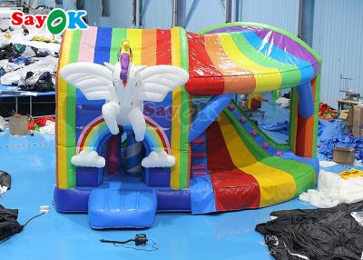 China Commercial Outdoor Indoor Inflatable Bounce Slide Giant Inflatable Unicorn Castle for sale