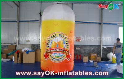 China 210D Oxford Cloth Custom Inflatable Products Inflatable Beer Bottle With Logo Print for sale