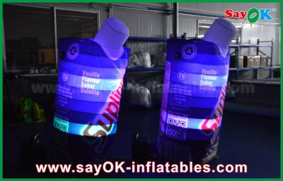 Chine le logo de 2m a imprimé la qualité marchande gonflable de tissu d'Oxford de bouteille de boissons de conducteur de bébé à vendre