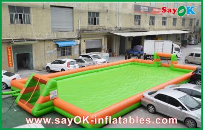 China Inflatable Football Pitch 0.55 PVC Inflatable Sports Games Portable Football Field / Football Pitch for sale
