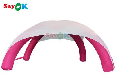 China Event Sponsored X Shape Inflatable Spider Tent Advertising Promo Tent White And Pink for sale