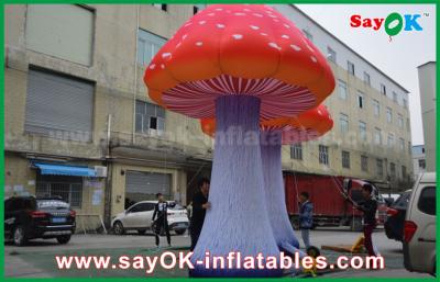 China Oxford Cloth Custom Inflatable Products Giant LED Lighting Inflatable Mushroom for sale