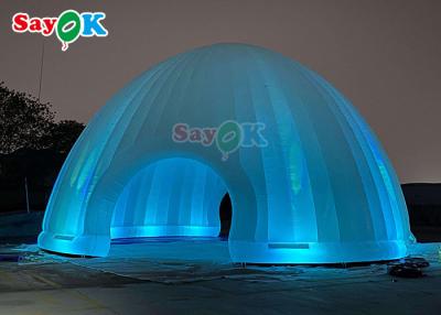 China Cube Tarpaulin Inflatable Air Tent Event Inflatable Dome Marquee Igloo With LED for sale