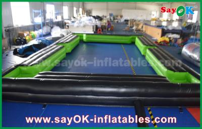China Inflatable Football Toss Game Black / Green Inflatable Sports Games Inflatable Snookball Tables Pool 12 Balls for sale