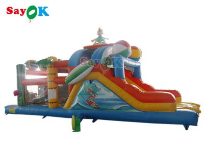 China Commercial Inflatable Slide Ocean Theme Inflatable Dry Slide Children Kids Rock Climbing Slide for sale