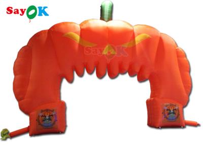 China Halloween Pumpkin Inflatable Arch Hallowmas Decoration Blow Up Archway for sale