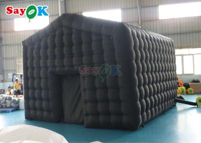 China Black LED Music Bar Mobile Night Club Tent Commercial Inflatable Nightclub With Disco Light for sale