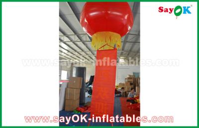 China Nylon Cloth Inflatable Lighting Decoration Red Inflatable Lantern Glim Scaldfish for sale