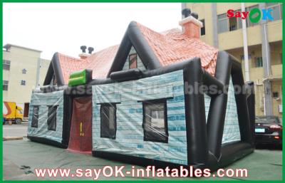 China Prenda impermeable inflable de la cabaña de madera de la tienda de la casa de la tienda inflable del aire del PVC del gigante 0.55m m en venta