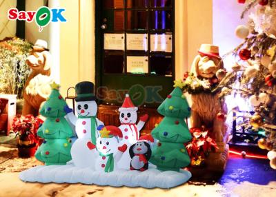 China Large Outdoor Lighting Snowman Santa Blow Up Christmas Tree Inflatables Yard Decorations for sale