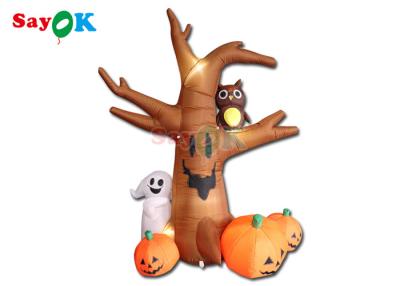 China 2mH Blow Up Pumpkin For Yard Outdoor Ghosts Tree Halloween Decoration for sale