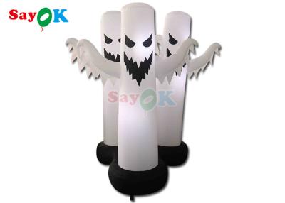 China 4.9Ft  Inflatable Halloween Decorations 3 Ghosts Model Halloween Decor With LED Light for sale