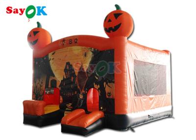 China Commercial Haunted Halloween Inflatable Bounce House Castle Slide  15.7x15.7x16.4ft for sale