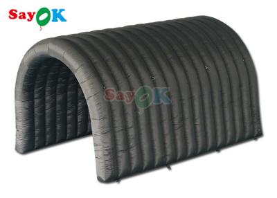 China Black Inflatable Sports Tunnel Tent For Football Game Outdoor Events Entrance Tunnel for sale