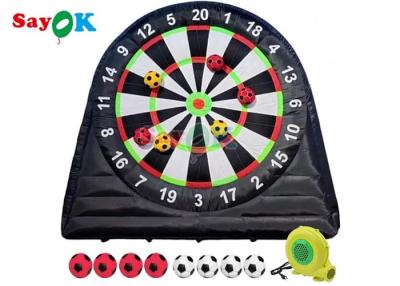 China Giant Football Target 10ft Tall Inflatable Sports Games Outdoor Dartboard With 8pcs Soccer Balls for sale