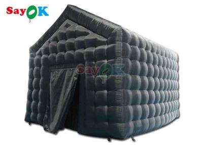 China Black Party Inflatable Cube Tent Inflatable Nightclub With Disco And Laser Light for sale