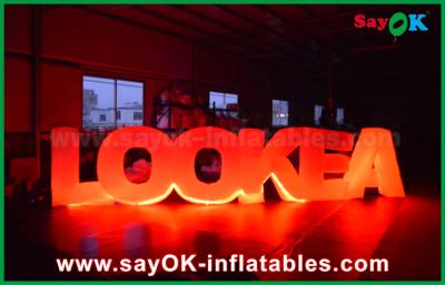 China Giant Inflatable Led Letter Lookea Lighting Outdoor Inflatable Decorations For Party for sale