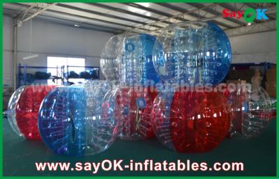 China Soccer Inflatable Games Transparent Red / Blue Large Inflatable Sports Games Bubble Soccer 1.5m For Camping for sale