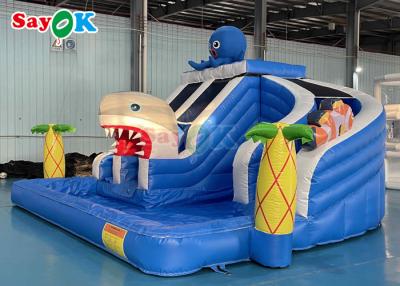 China Shark theme Commercial Inflatable Air Bouncer Castle With Dry Slide for sale