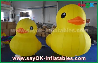China Promotion Lovely Big Yellow Inflatable Cartoon Duck With Customized Logo Print for sale