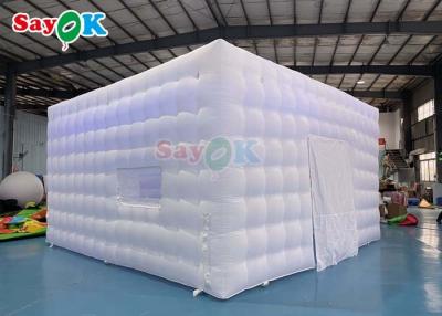 China 19.7ft Commercial Inflatable Led Light Tent Outdoor Inflatable Air Cube Tent For Party Events for sale