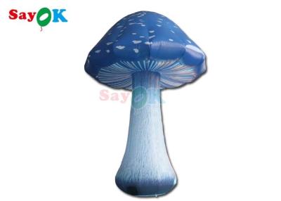 China 13.1ft Full Printing Inflatable Mushroom Led Light Blue Air Mushroom Event Decoration for sale