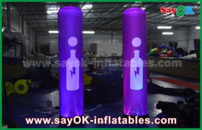 China Pink Inflatable Lighting Decoration / inflatable column with logo printing for sale