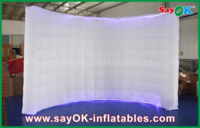 China Small Photo Booth 210D Oxford Lighting Inflatable Wall Photo Booth Wedding With Led Strip , 1 - 3 Years Warranty for sale