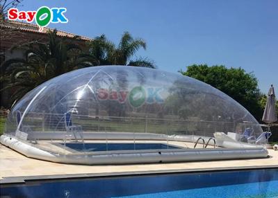 China Outdoor Customized Transparent Clear Waterproof PVC Swimming Cover Tents Winter Enclosures Bubble Dome for sale