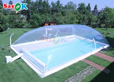 China Custom Swimming Pool Cover Transparent Inflatable Pool Tent Winter Swimming Pool Bubble Tent for sale