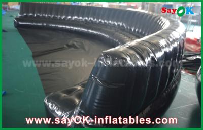 China Eco-friendly Custom Inflatable Products 6 - 10m Black Hermetically Sealed 0.6mm PVC Inflatable Sofa for sale