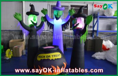 China 210D Oxford Cloth Inflatable Scary Ghosts and Magic Jar with LED Lighting for Halloween for sale