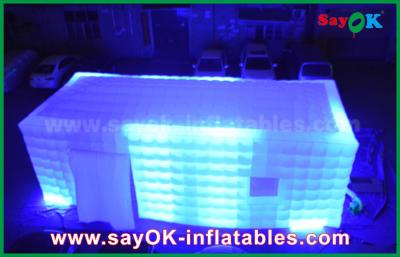 China Air Inflatable Tent LED Light Inflatable Cube Tent / Full-Digital Printing Outdoor Party Tent for sale