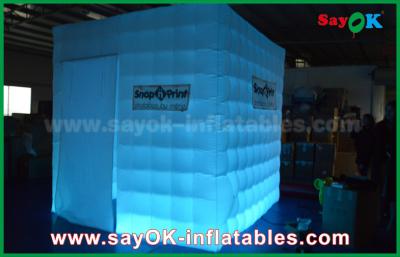 China Inflatable Party Tent Portable Inflatable Led Cube Photo Booth Props Fire-Resisitant for sale