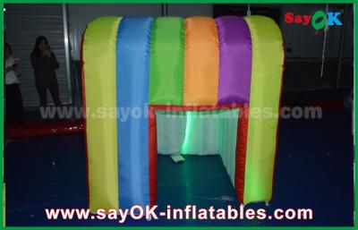 China Inflatable Party Tent Rainbow Colorful Colors Inflatable Photo Booth Props Portable Inflatable Tent for sale