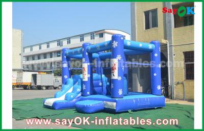 China Deslizes de salto infláveis personalizados de 0,55 mm de lona de PVC Castelo de salto inflável Curso de obstáculos congelados para crianças à venda