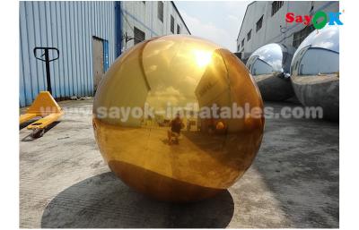 China 1m PVC Gold Inflatable Mirror Ball For Indoor Decoration Wedding Party for sale