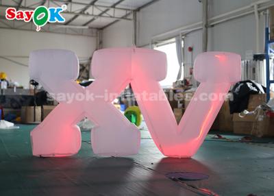 China 1.2m High Inflatable Lighting Decoration / Inflatable LED Letter Easy Set Up for sale