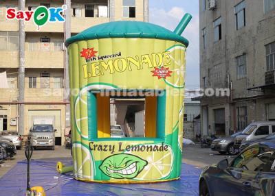 Chine La meilleure haute cabine gonflable gonflable de stand de limonade de PVC de la tente 5m avec le ventilateur pour des affaires à vendre