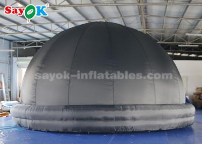 China Black Two Bottom Rings Inflatable Planetarium With PVC Floor Mat Flame Retardant for sale