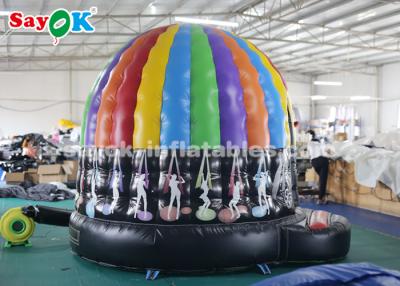 China Inflatable House Tent PVC Tarpaulin Colorful Inflatable Disco Dome With Magic Led Light CE SGS ROHS for sale