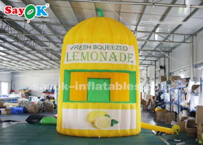 China Inflatable Outdoor Tent 4m High Oxford Cloth Inflatable Lemonade Juice Kiosk For Amusement Parks for sale