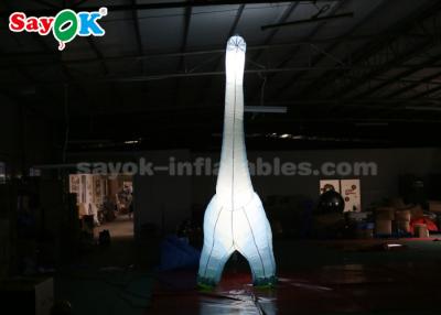 중국 옥스포드 직물 4mH LED 빛을 가진 팽창식 만화 인물 공룡 판매용