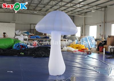 China Stage Inflatable Lighting Decoration , 2m Polyester Inflatable Mushroom With 16 Colors LED Lights Changing for sale