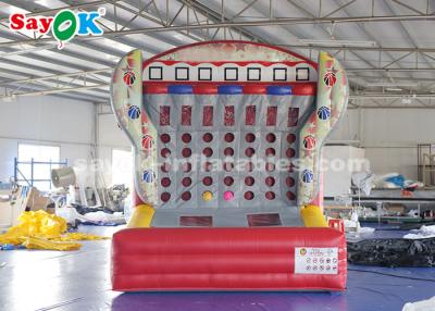 China Inflatable Outdoor Games 0.4mm PVC Tarpaulin Inflatable Sports Games Connect Four 4 In A Row Basketball Game for sale