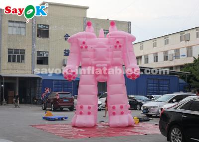 China Giant Inflatable Robot Pink 5m Inflatable Robot Cartoon Characters For Rental Business for sale