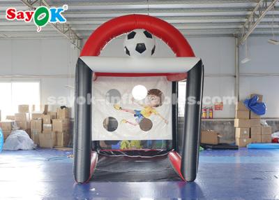 China Inflatable Football Toss Game PVC Tarpaulin Inflatable Soccer Batting Cage Football Speed Tent 2.5*3.5*3.6m for sale