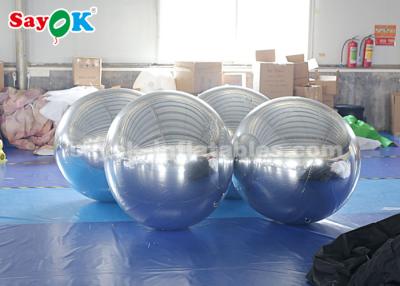 Chine Décoration gonflable géante de message publicitaire de boule de miroir de ballon de ruban à vendre